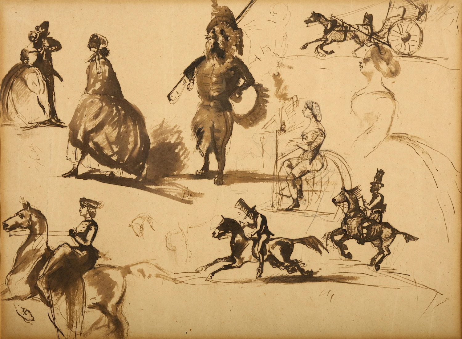 Studio di figure e animali